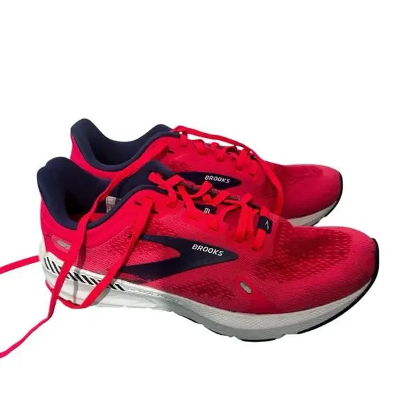 Brooks Launch 9 Women’s Running Shoes Size 8 Pink/Navy – Lightweight & Cushioned - Picture 4 of 4